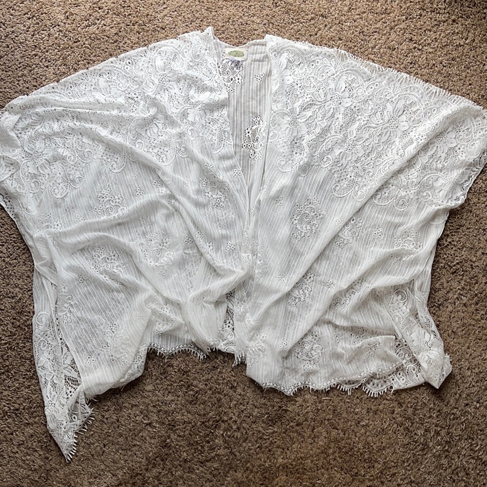 White lace cover up